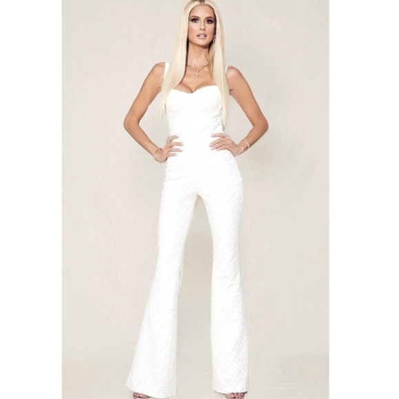 Nadine Merabi Hailey White Jumpsuit | NWT - Picture 8 of 16